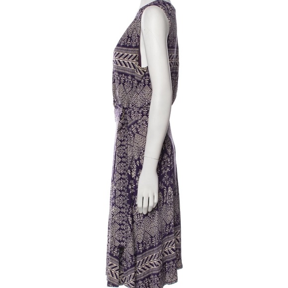 Tory Burch Silk Bend Floral Print Wrap Surplice Dress - Picture 5 of 13